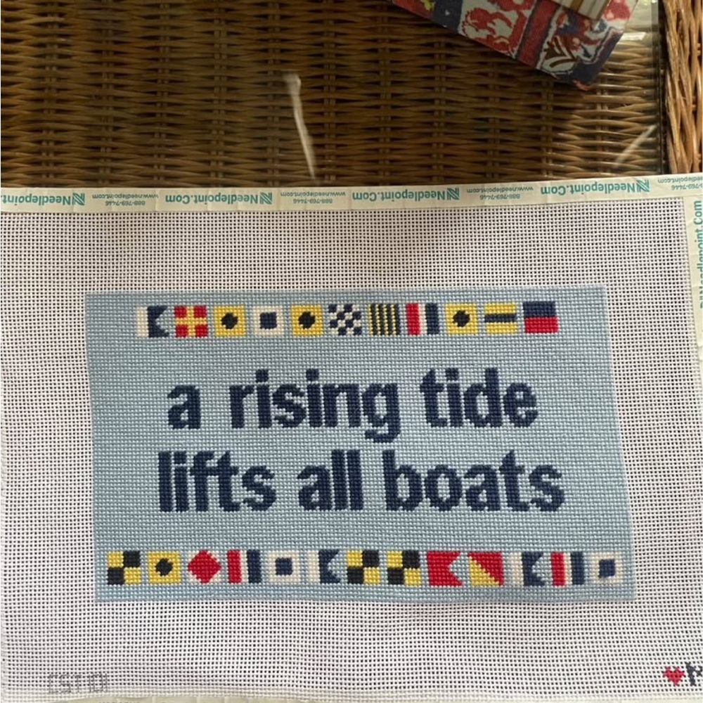 Rising Tide with Border Canvas